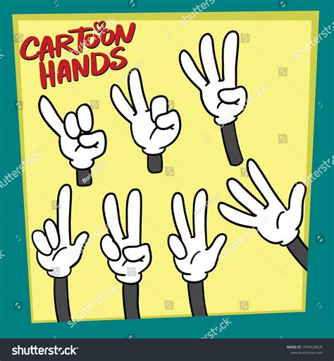 cartoon hands clipart  stock vector royalty