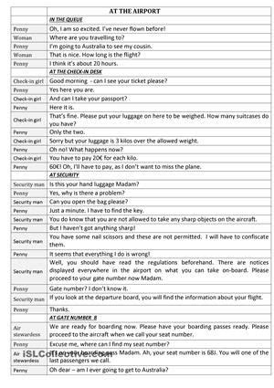 Everyday Conversation At The Airport Between Passenger And Airport