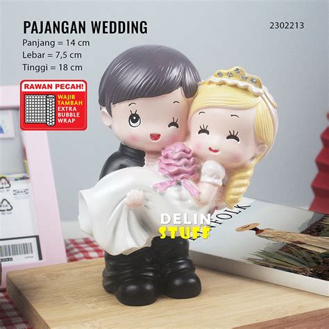 Jual Pajangan Pengantin Patung Bride Groom Couple Kado Hadiah