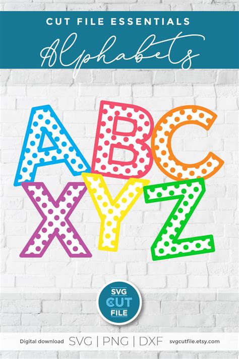 Polka Dot Letters Svg Polka Dot Font Bubble Font Svg Polka Dot Font