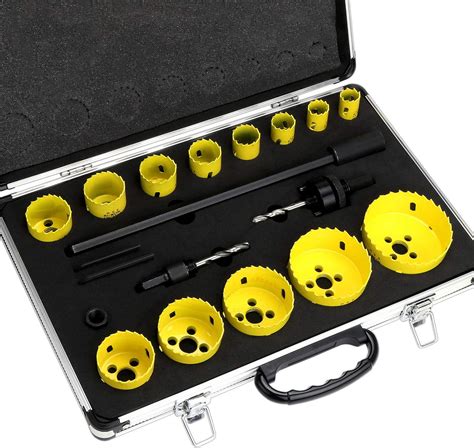 Wimas Pcs Bi Metal Hole Saw Set Heavy Duty Steel Corn Hole Drilling