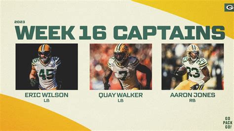 Packers pick captains for Week 16 game vs. Panthers