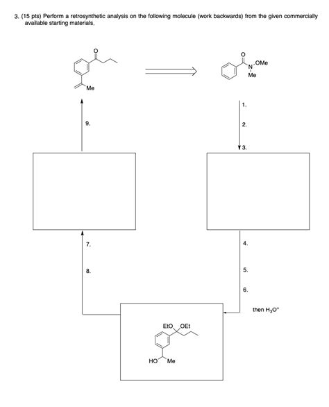 Pts Perform A Retrosynthetic Analysis On The Chegg