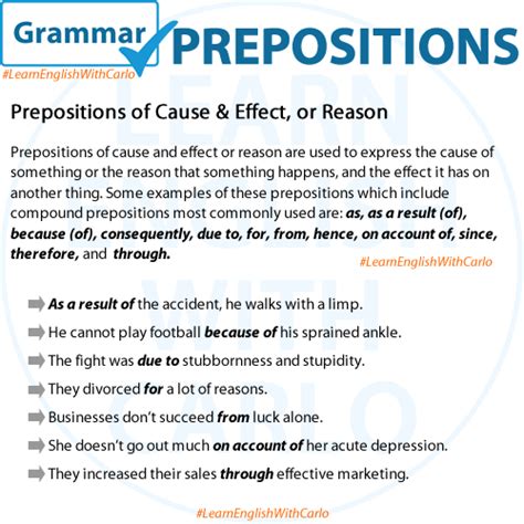 grammar prepositions   learn english  carlo