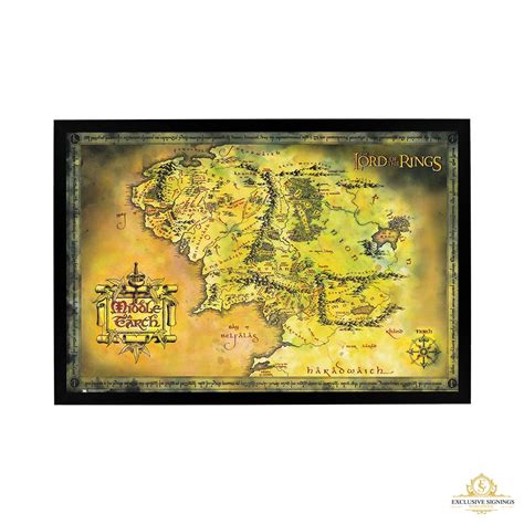 Lord of the Rings - Map Poster Framed – exclusivesignings