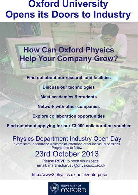 Oxford Physics Department Industry Day | University of Oxford ...