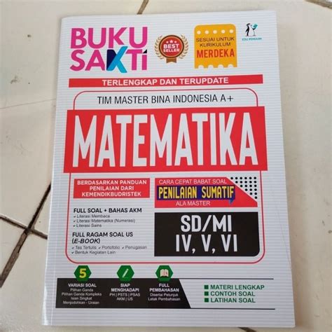 Jual Buku Sakti Matematika Sd Mi Kelas Iv V Vi Tim Master Bina