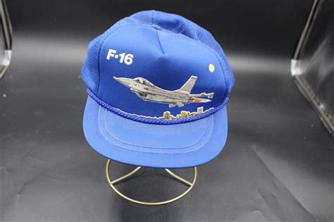 Vintage F Fighter Jet Plane Adjustable Hat Cap Gem