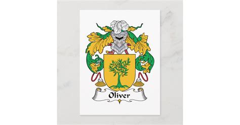 Oliver Family Crest Postcard | Zazzle