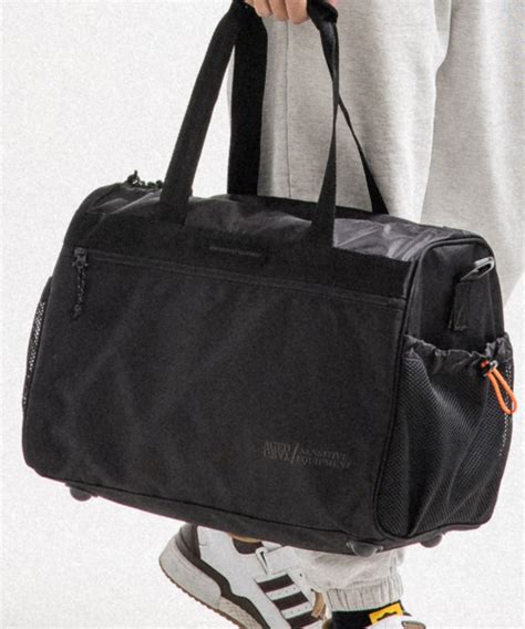 Musinsa Aged Gray Cordura Jim Duffel Bag Black