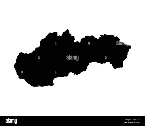 Slovakia Map Slovak Country Map Black And White Slovak Republic