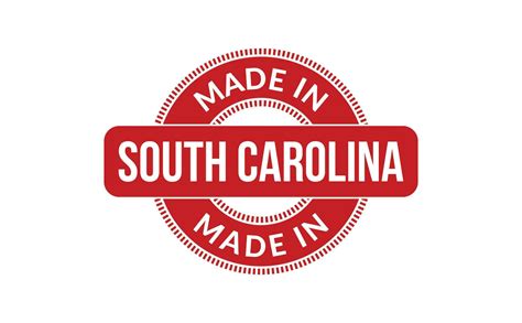 Made In South Carolina Rubber Stamp 25383903 Vector Art At Vecteezy