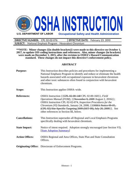 Pdf National Emphasis Program Hexavalent Chromium Dokumen Tips