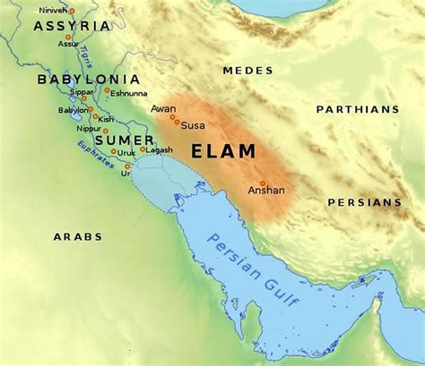 Picture Information: Map of Elamite Empire