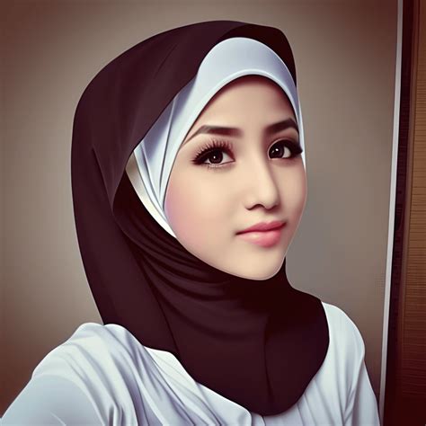 Beautiful Hijab Girl Graphic · Creative Fabrica