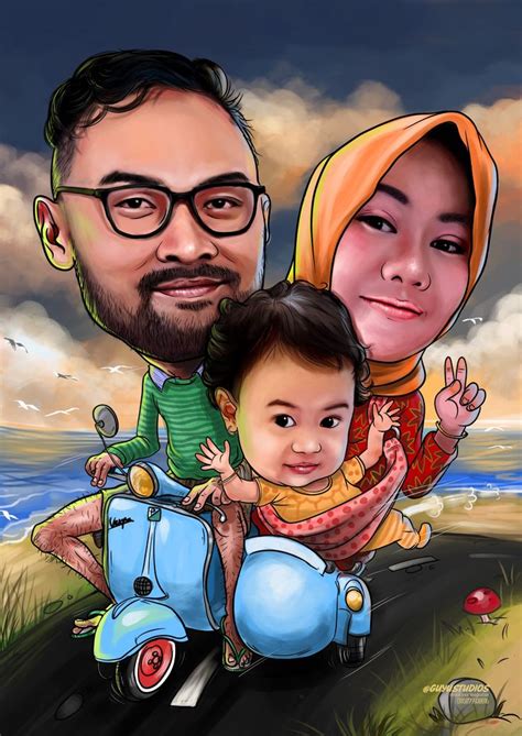 Karikatur Keluarga Karikatur Animasi Kartun