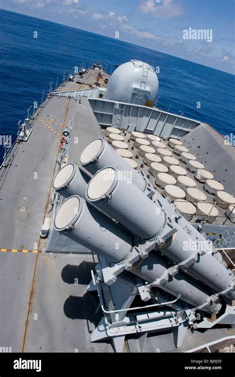 Quad Harpoon Missile Launchers And Vertical Launch Sea Wolf Anti