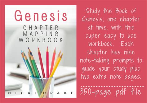 Genesis Chapter Mapping Bible Study Workbook Digital Printable