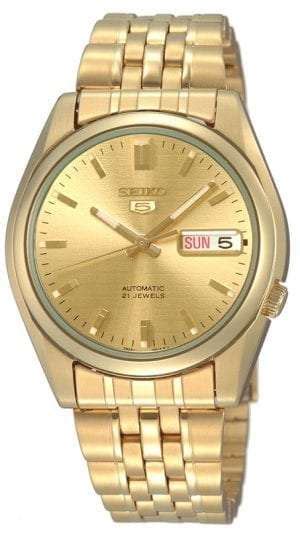 Seiko 5 Automatic Gold Pvd Stainless Steel Mens Watch