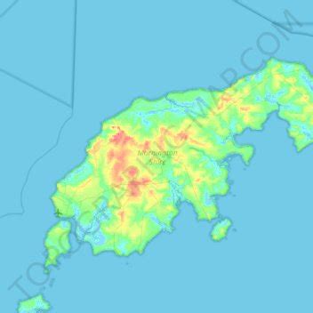 Mornington Island topographic map, elevation, terrain