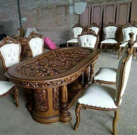 Jual Meja Makan Ganesha Ukiran Jati Kursi Di Lapak Antox Furniture