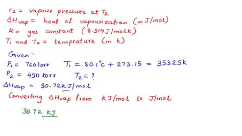 Solved Benzene Has A Heat Of Vaporization Of Kj Mol And A Normal