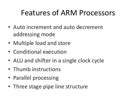 Arm processor