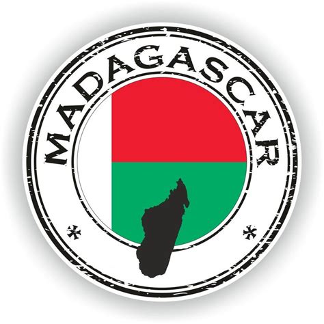 Madagascar Seal Sticker Round Flag For Laptop Book Fridge Guitar