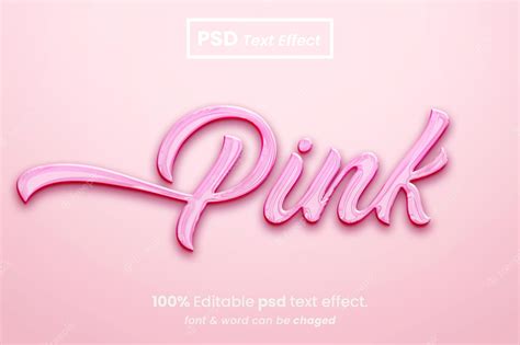 Premium Psd Pink Liquid 3d Text Effect