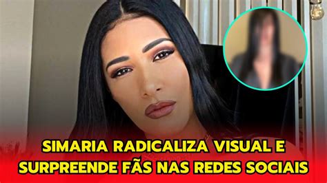 SIMARIA RADICALIZA VISUAL e SURPREENDE FÃS nas redes sociais