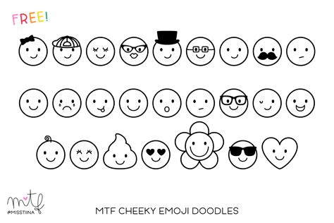 Cheeky Emoji Doodles Font by Miss Tiina · Creative Fabrica