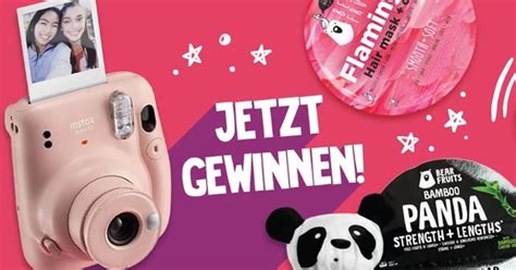 Müller Drogeriemarkt Gewinnspiel 1 von 2 Instax Kameras und Bear