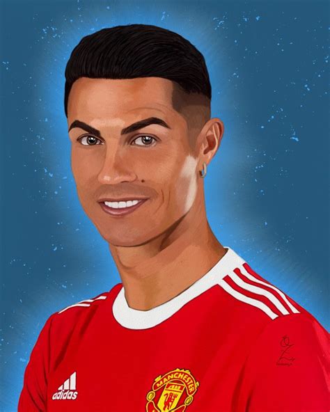 Cristiano Ronaldo Portrait Drawing By Oz Galeano Oscar Galeano