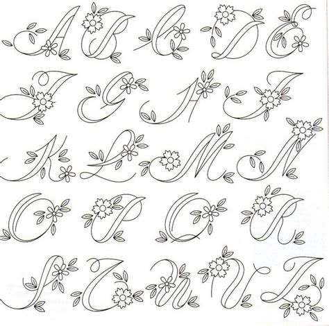 Printable Embroidery Letter Patterns