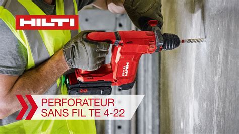 Comment Utiliser Le Perforateur Sans Fil Hilti TE 4 22 YouTube