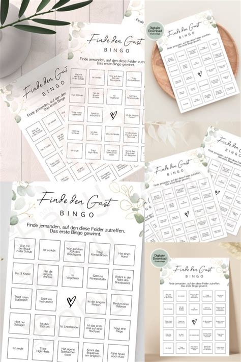 Bingo Hochzeitsspiel Finde Den Gast Zum Ausdrucken Etsy De Hochzeit