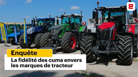 Top 5 des marques de tracteur auxquelles les cuma sont le plus fidèles