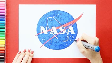 How To Draw Nasa Logo Or Emblem Youtube