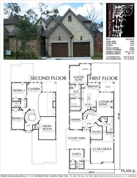 Best Patio House Plans, Custom Built Home Blueprints, Residential Hous ...