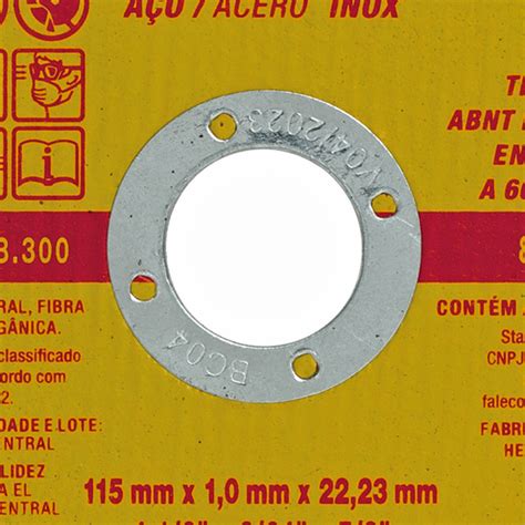 Disco de Corte 4 1 2 Pol 115 mm para Aço Inox STARRETT DAC115 14