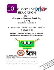 TLE 10 CSS Q1 Module2 1 Docx Pdf 10 00 TECHNOLOGY LIVELIHOOD