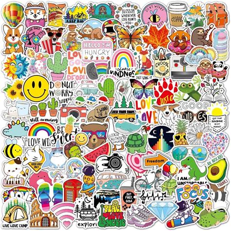 100 Pz Stickers AestheticAdesivi Pc Sticker Aesthetic Adesivi Macbook