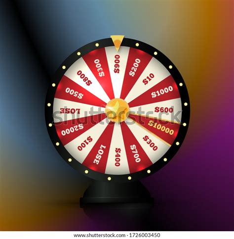 Gambling Game Element Spinning Wheel Roulette Stock Vector (Royalty ...