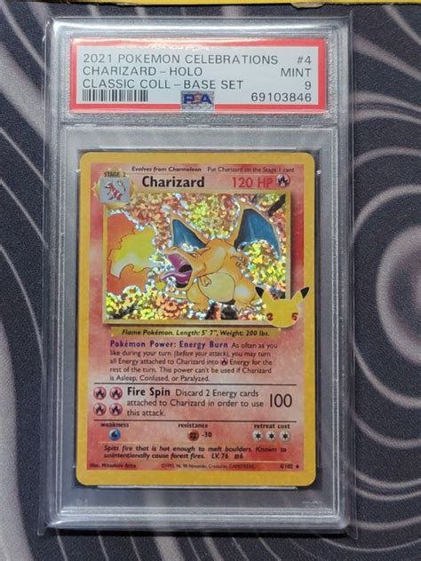 2021 Pokemon Celebration Charizard Holo Rare 4 PSA 9 Hobbies Toys