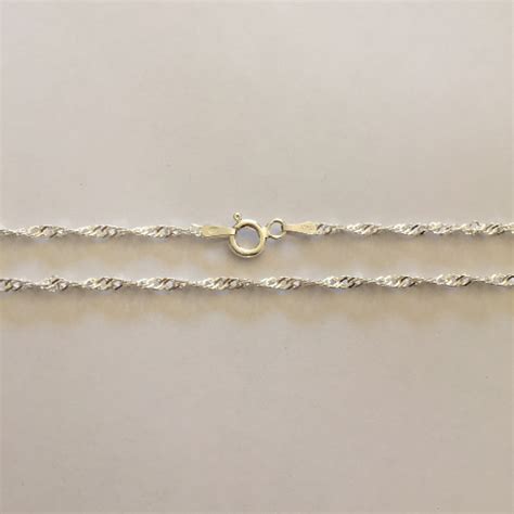 30 Singapore Sterling Silver Chain (50cm) – Sarita-Inc