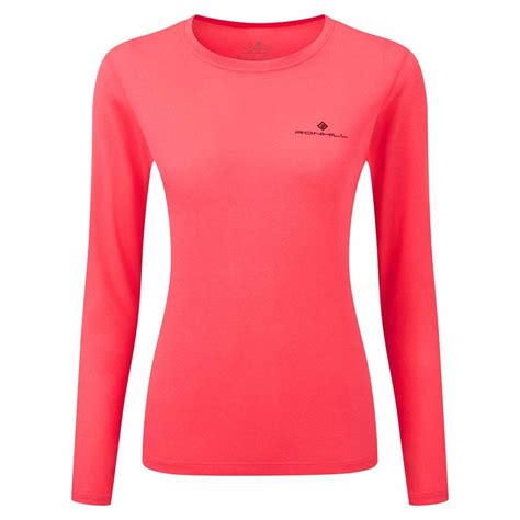 Womens Core Long Sleeve T Shirt Hot Pink Black Clothing From