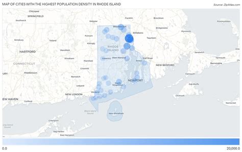 Highest Population Density In Rhode Island By City Zip Atlas