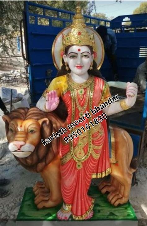 White Plain Bharat Mata Marble Statue, For Worship at Rs 35000 in Jaipur