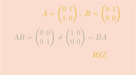 Non Commutative Rings Math Counterexamples