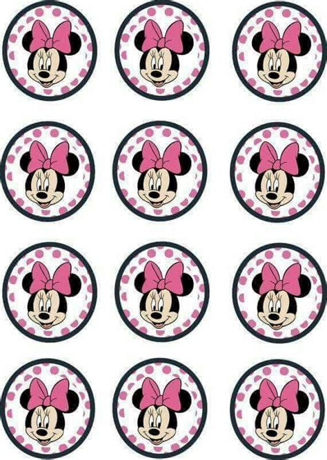 Pin De Milla Braga Linhares Em Topper Para Docinhos Festa Minnie Rosa